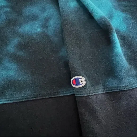 Champion Blue Tie-Dye Men's Women's Kids Hoodie size XXL - Picture 4 of 9